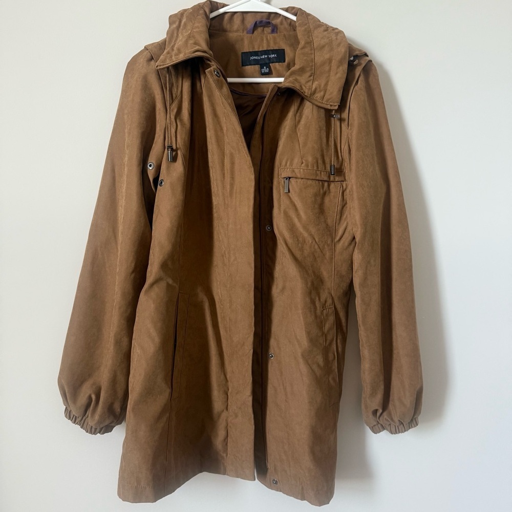 Jones New York Camel Suede Light Academia Buttery Soft Women’s Jacket